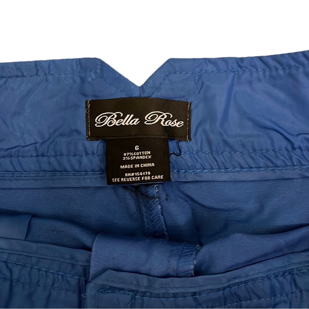 Bella Rose Women’s Cuffed Shorts Size 6 Blue - Picture 6 of 6